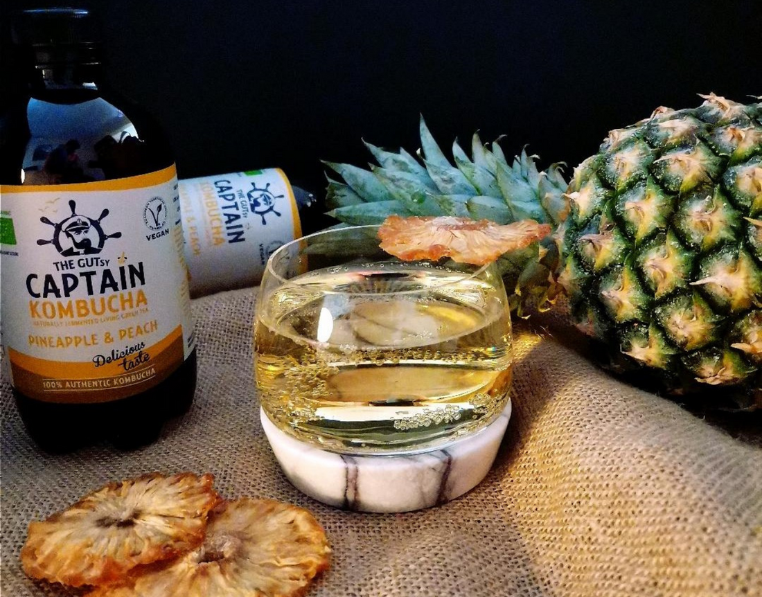gutsy captain kombucha ananás e pêssego