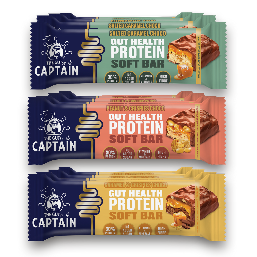 Barras Proteicas - Pack Multi-sabor 20x45g (GUTsy Captain GUT HEALTH &  PROTEIN SOFT BAR)