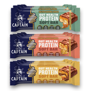Barras Proteicas - Pack Multi-sabor 12x45g (GUTsy Captain GUT HEALTH &  PROTEIN SOFT BAR)