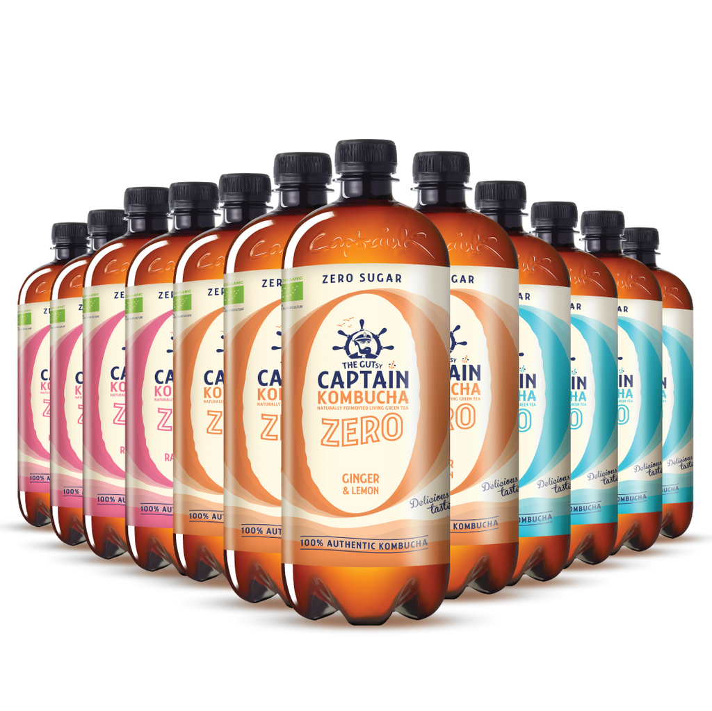 GUTsy Captain Kombucha Zero - Pack Multi-Sabor 12x1L