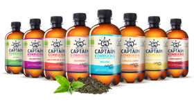 gutsy captain kombucha original romã pêssego maracujá melancia