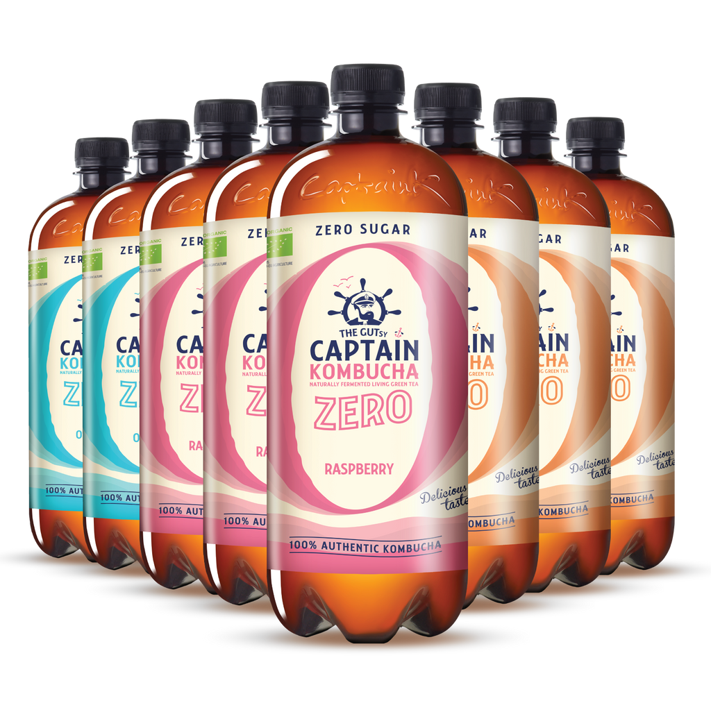 GUTsy Captain Kombucha Zero - Pack Multi-Sabor 8x1L
