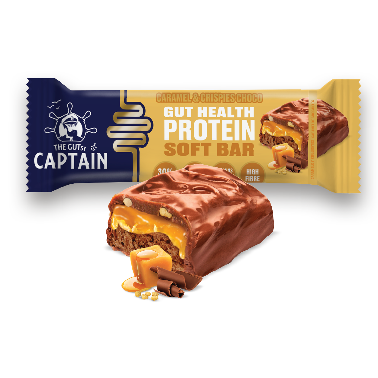 GUTsy Captain GUT HEALTH &  PROTEIN SOFT BAR - Pack Multi-sabor 12x45g