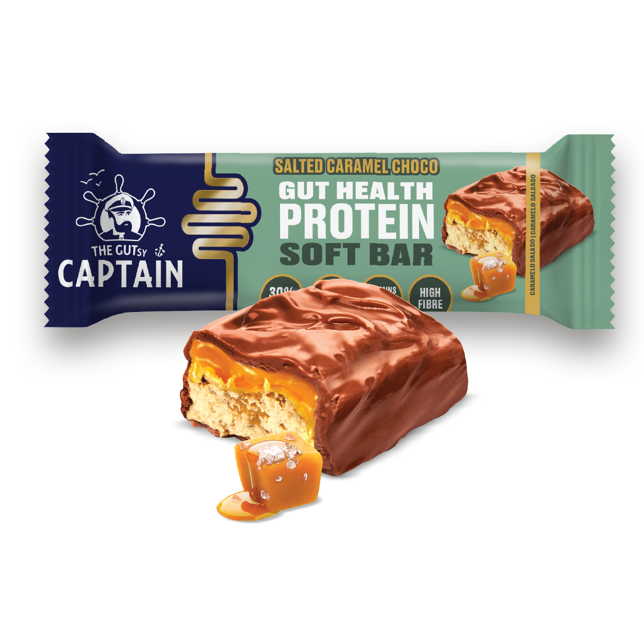 GUTsy Captain GUT HEALTH &  PROTEIN SOFT BAR - Pack Multi-sabor 12x45g