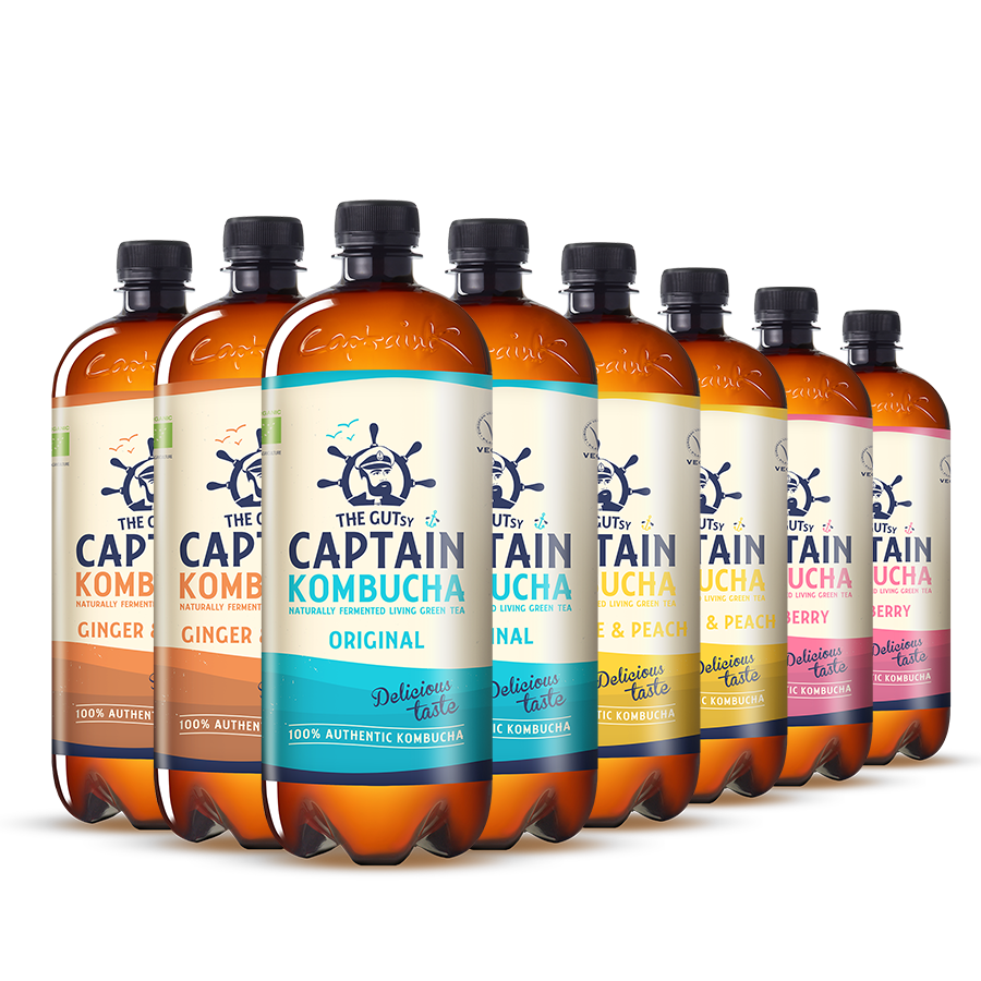 GUTsy Captain Kombucha - Pack Multi-Sabor 8x1L
