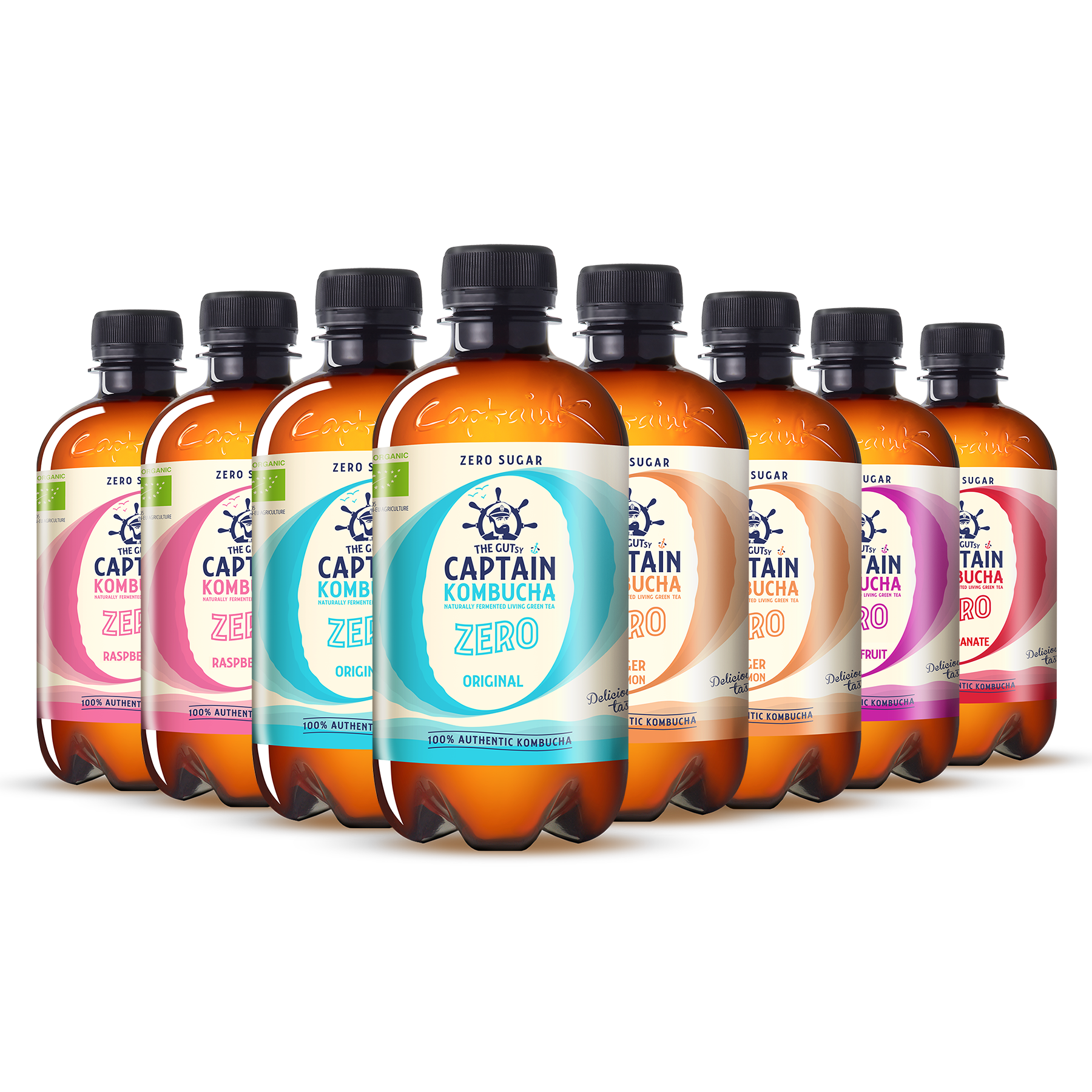 GUTsy Captain Kombucha Zero - Pack Multi-Sabor 8x400mL