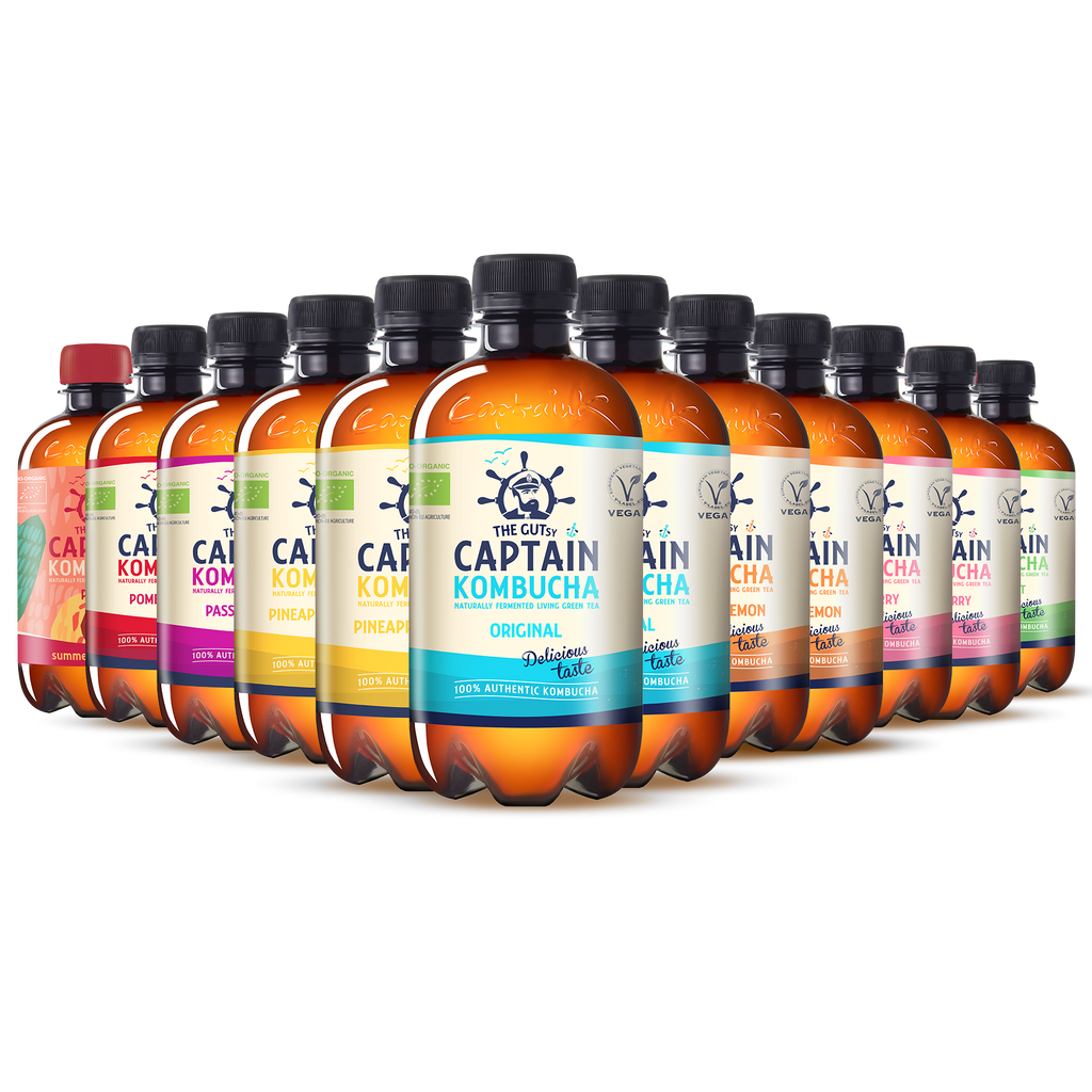 GUTsy Captain Kombucha - Pack Multi-Sabor 12x400mL