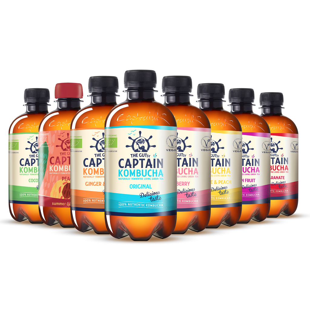 GUTsy Captain Kombucha - Pack Multi-Sabor 8x400mL