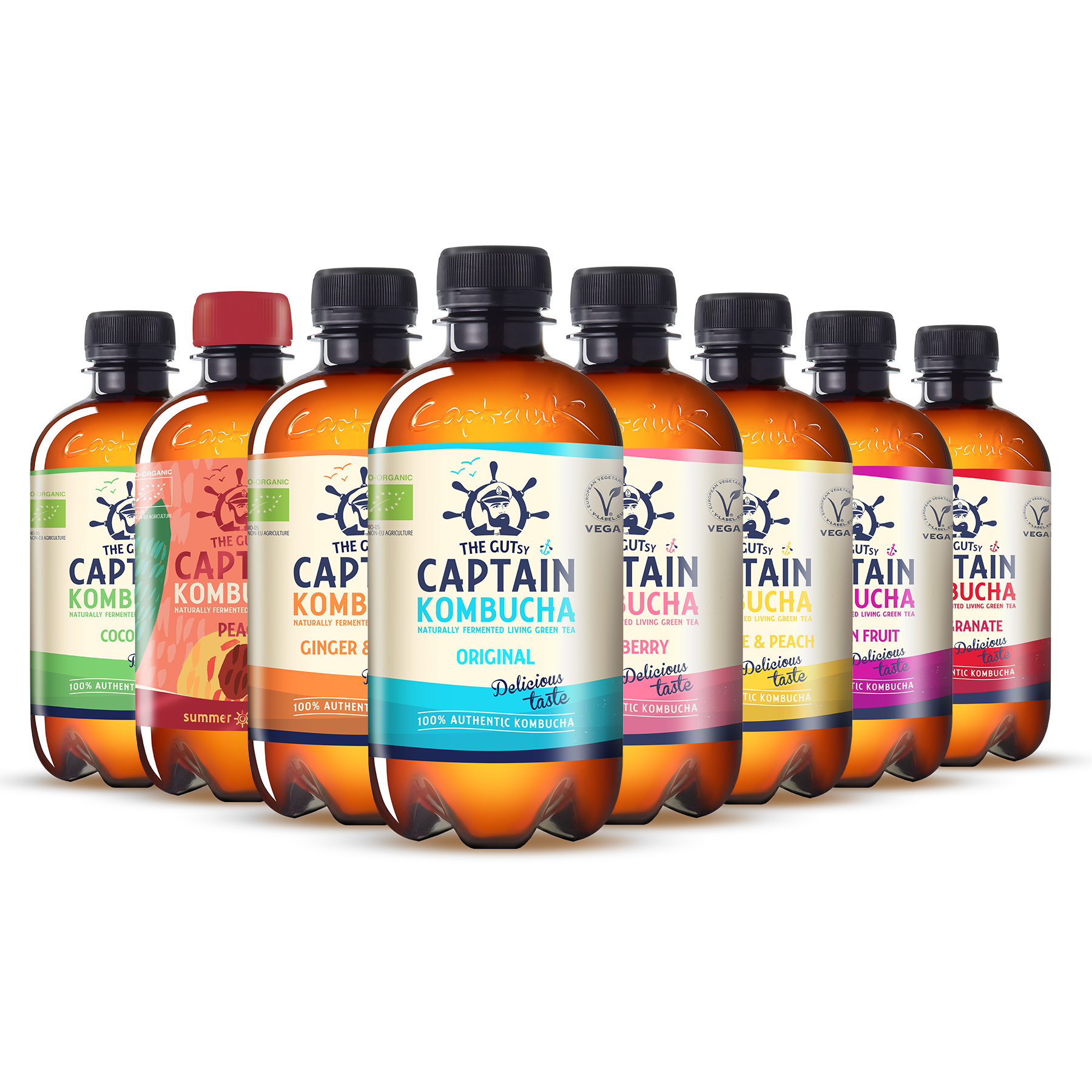 GUTsy Captain Kombucha - Pack Multi-Sabor 8x400mL