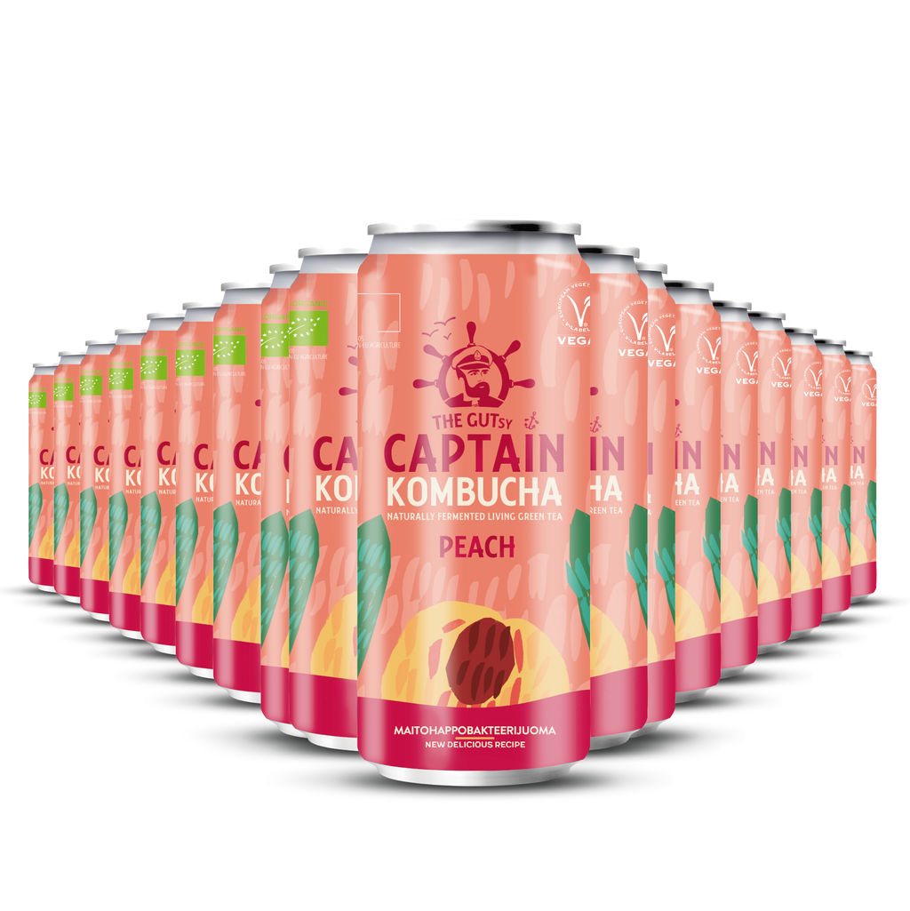 GUTsy Captain Kombucha Pêssego 20x250mL
