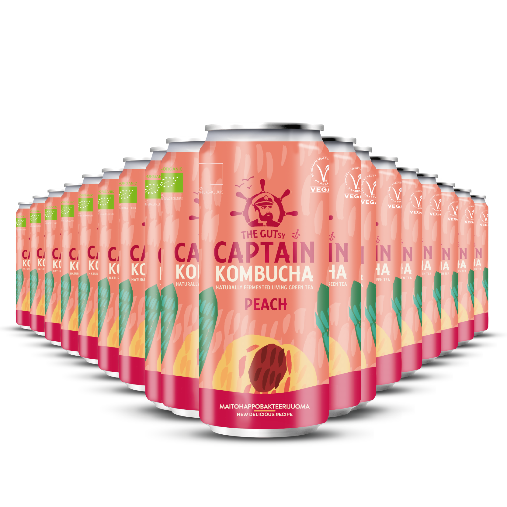 GUTsy Captain Kombucha Pêssego 20x250mL