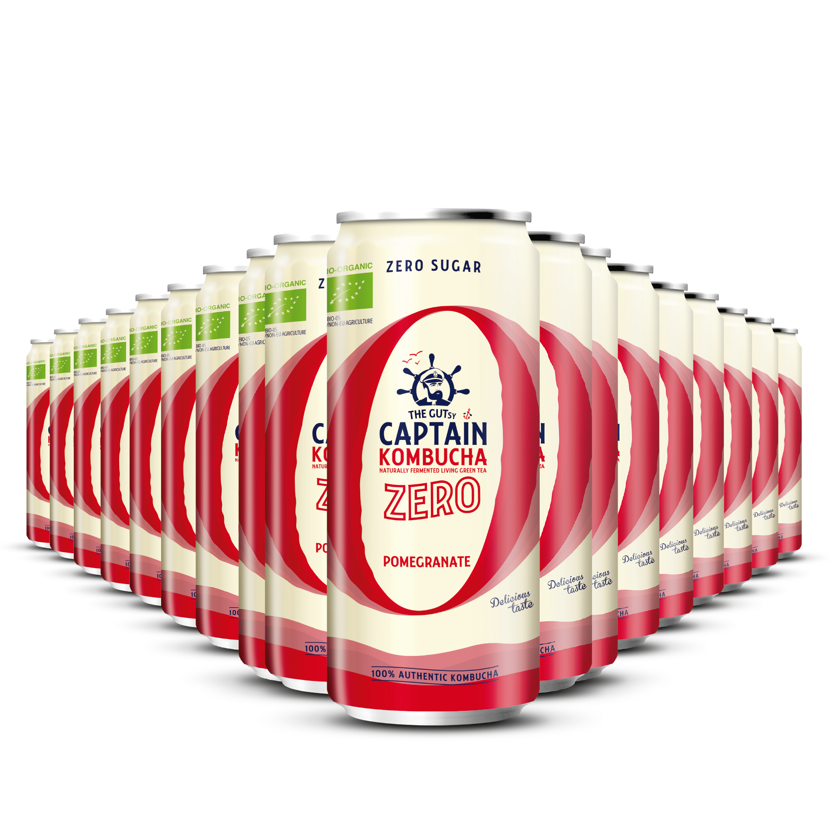 GUTsy Captain Kombucha Zero - Pomegranate 20x250mL