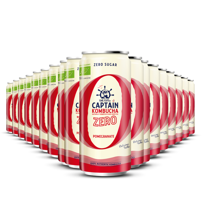 GUTsy Captain Kombucha Zero - Pomegranate 20x250mL