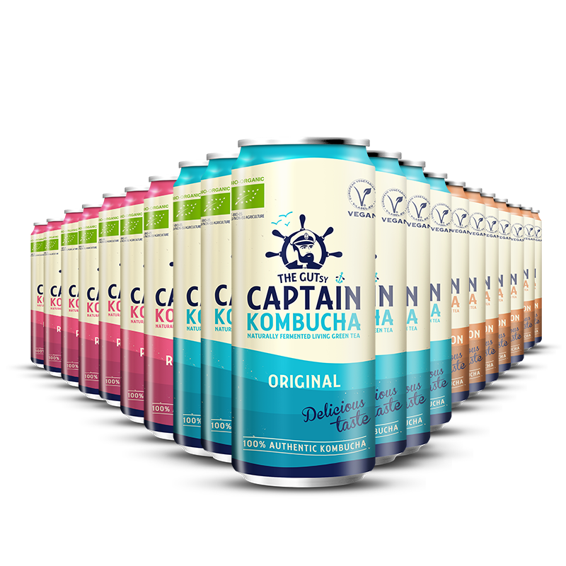 GUTsy Captain Kombucha - Pack Multi-Sabor 20x250mL