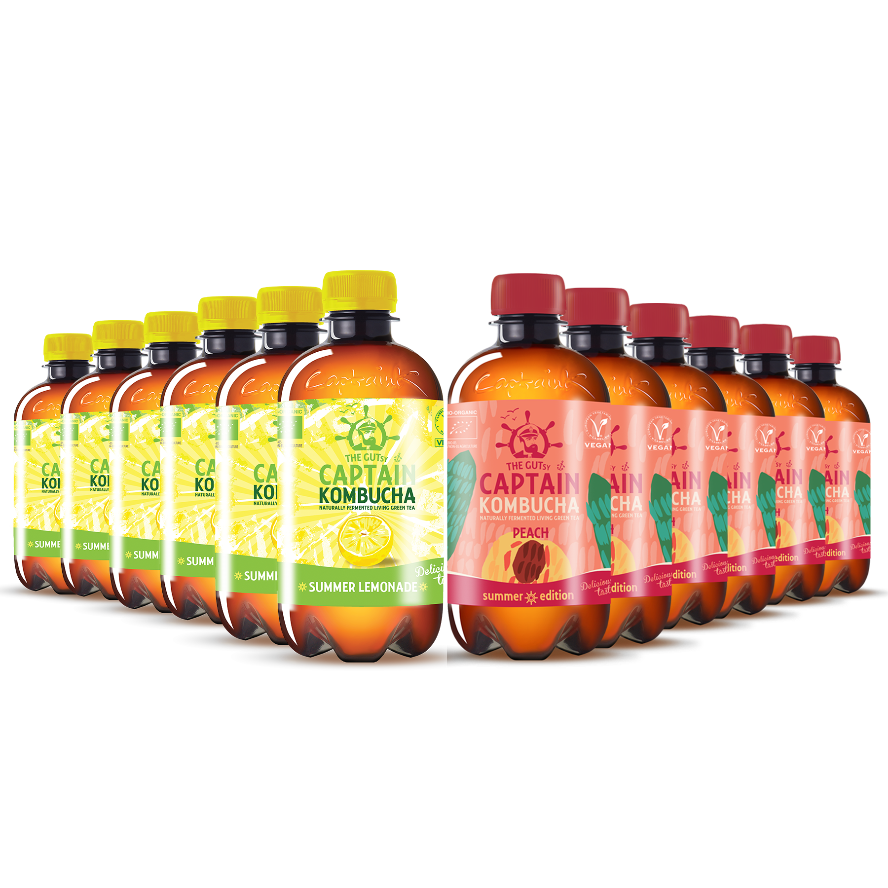 GUTsy Captain Kombucha | sabores de verão - 12x400ml
