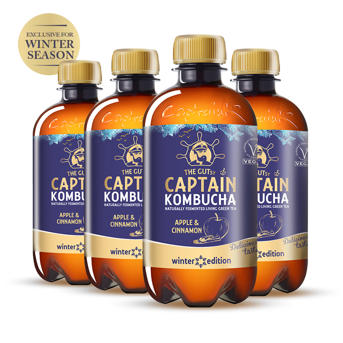 GUTsy Captain Kombucha Maçã e Canela - Pack Prova Winter Edition