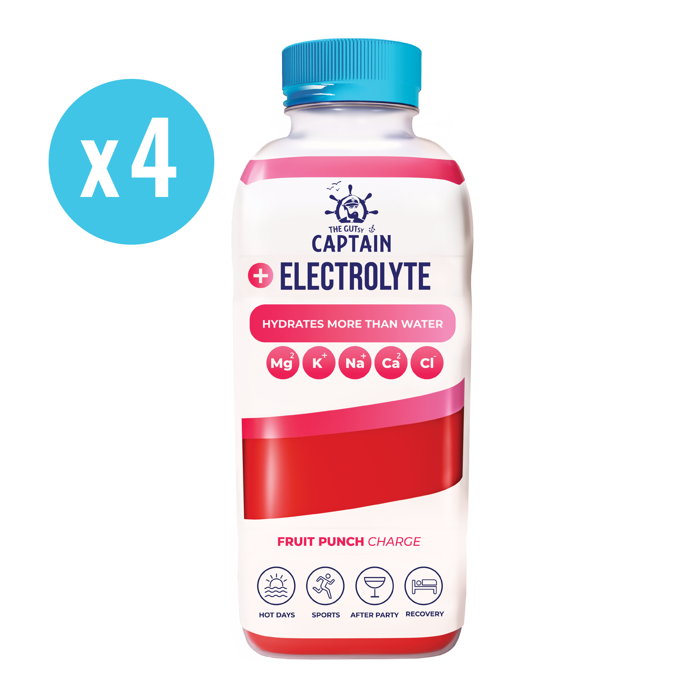Electrolyte Fruit Punch 4x600ml