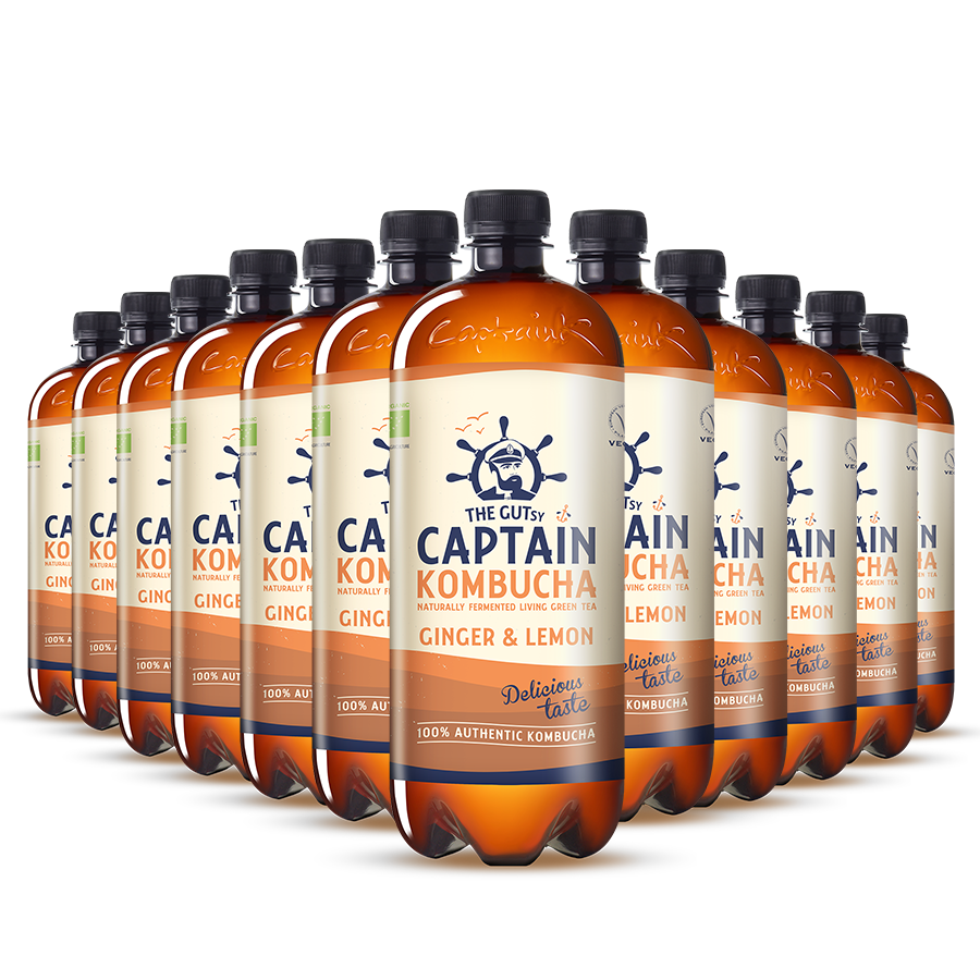 GUTsy Captain Kombucha Gengibre e Limão - 12x1L