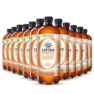 GUTsy Captain Kombucha Zero Gengibre e Limão - 12x1L