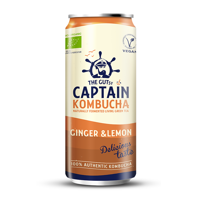 GUTsy Captain Kombucha Gengibre e Limão 20x250mL