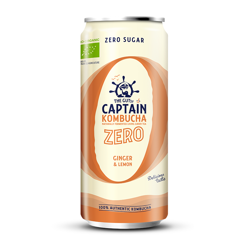 GUTsy Captain Kombucha Zero Gengibre e Limão 20x250mL