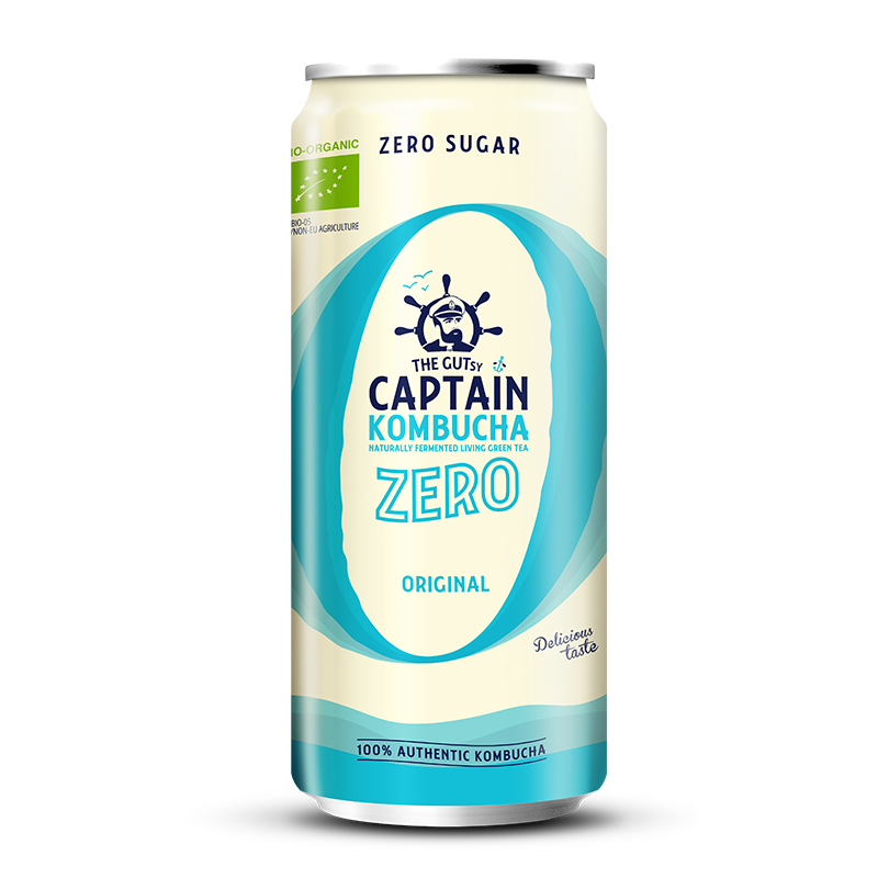 GUTsy Captain Kombucha Zero Original Lata 20x250mL