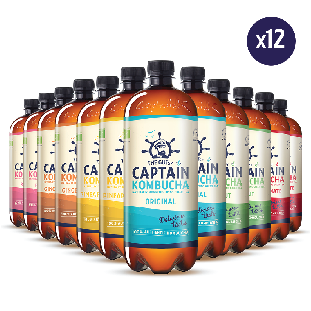 GUTsy Captain Kombucha - Pack Multi-Sabor 12x1L