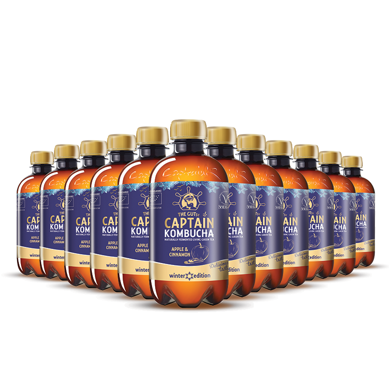 GUTsy Captain Kombucha Maçã e Canela - Winter Edition 12x400mL