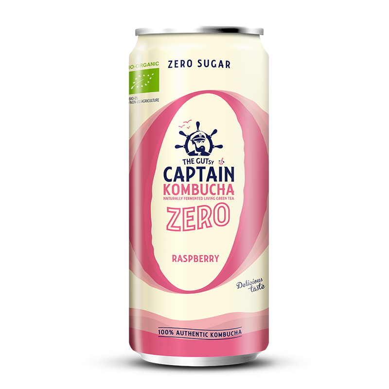 GUTsy Captain Kombucha Zero Framboesa 20x250mL