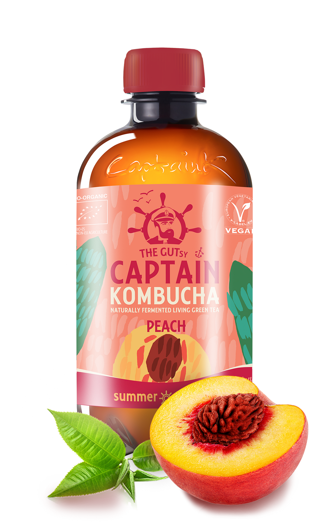 GUTsy Captain Kombucha Pêssego - 12x400ml