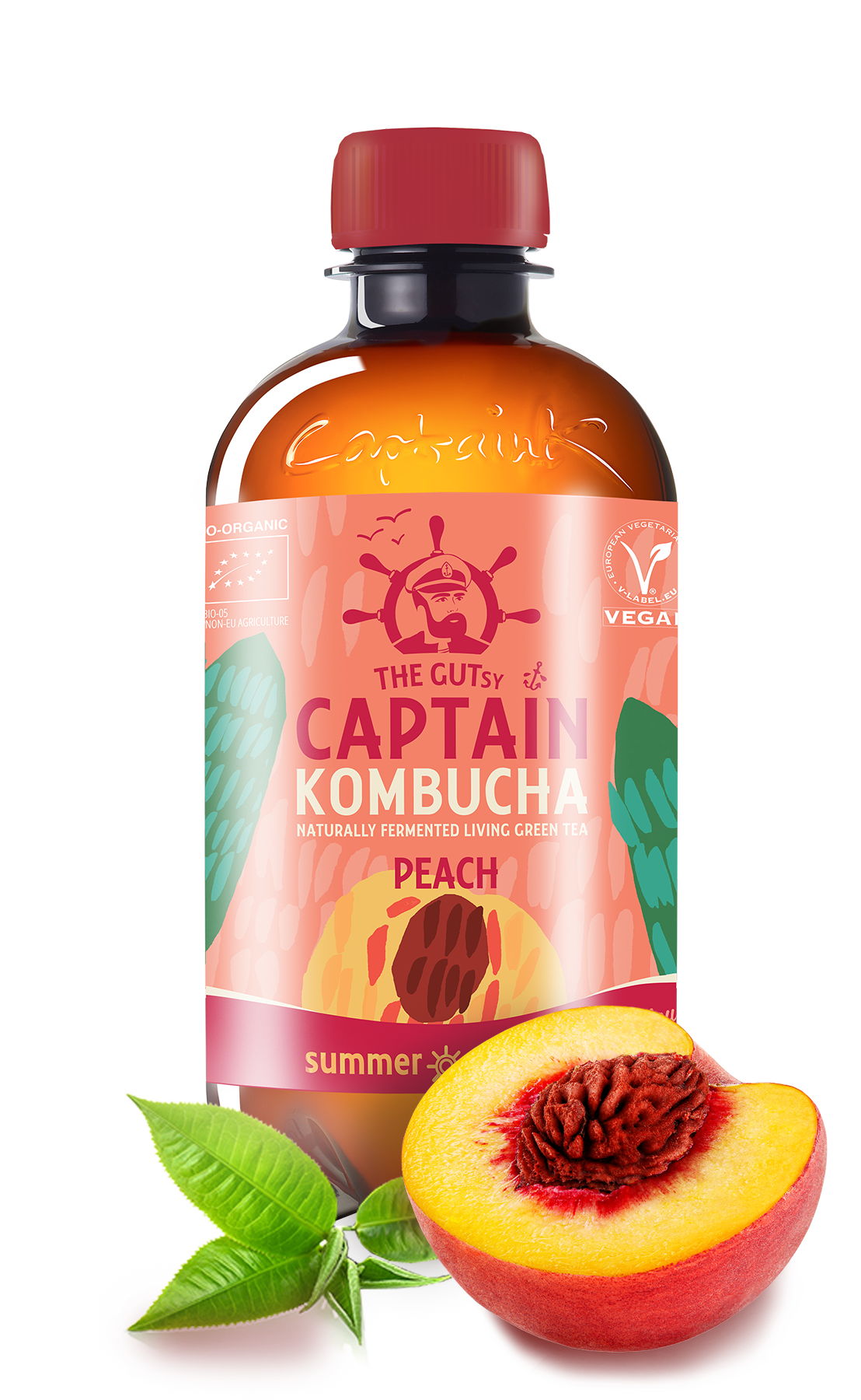 GUTsy Captain Kombucha Pêssego - 12x400ml
