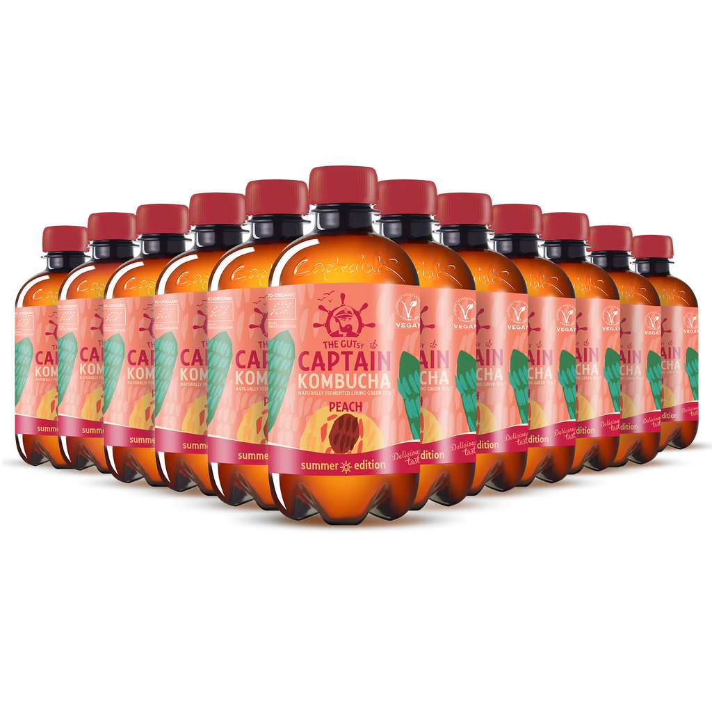 GUTsy Captain Kombucha Pêssego - 12x400ml