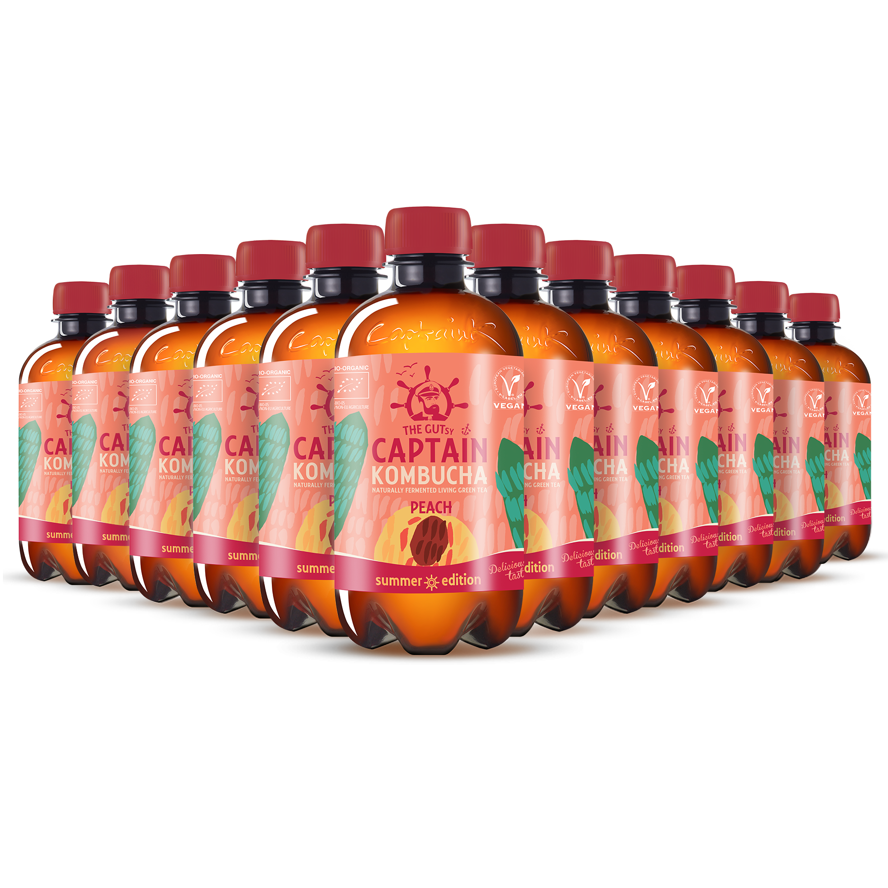 GUTsy Captain Kombucha Pêssego - 12x400ml
