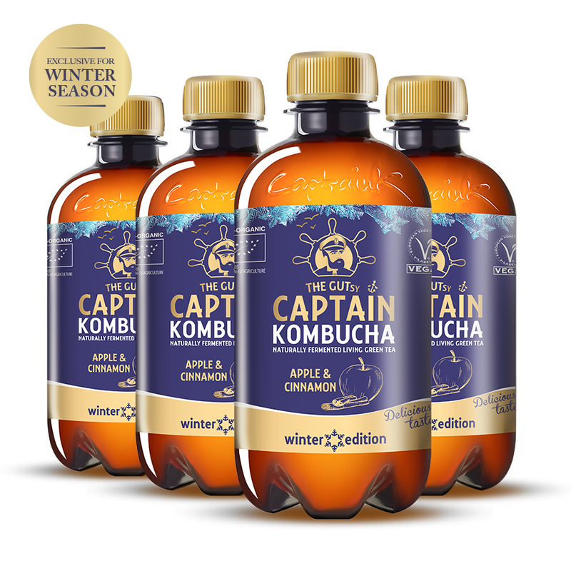 GUTsy Captain Kombucha Maçã e Canela - Pack Prova Winter Edition