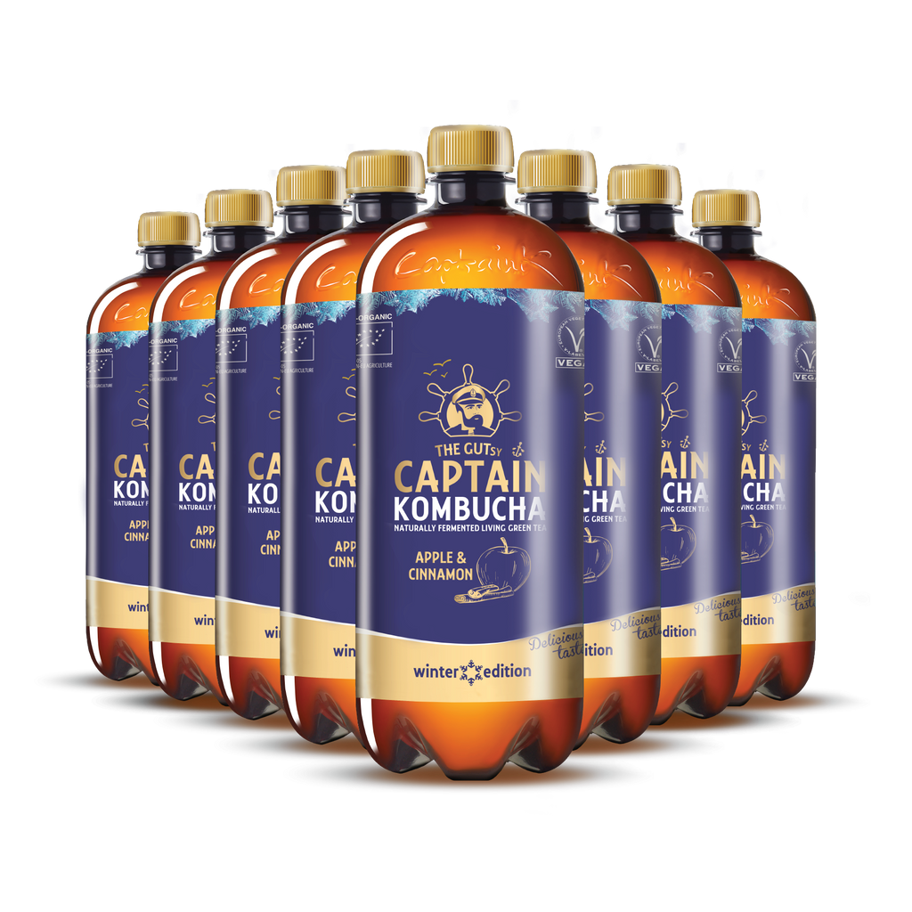 GUTsy Captain Kombucha Maçã e Canela - Winter Edition 8x1L