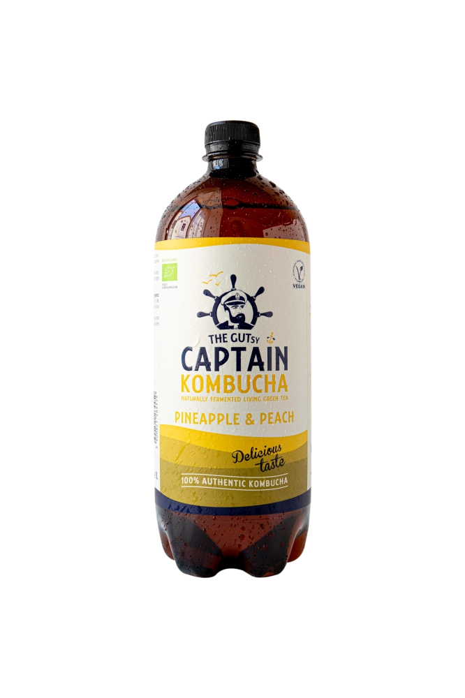 GUTsy Captain Kombucha Ananás e Pêssego 1L