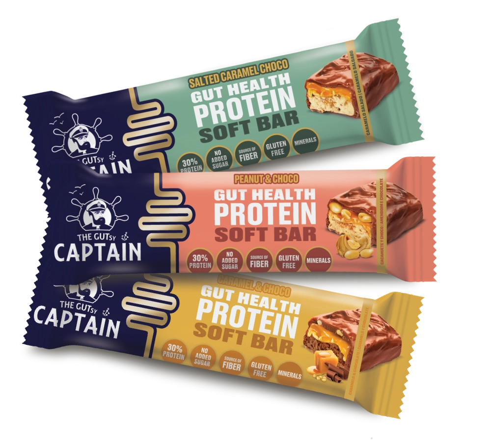 GUTsy Captain GUT HEALTH &  PROTEIN SOFT BAR - Pack Multi-sabor