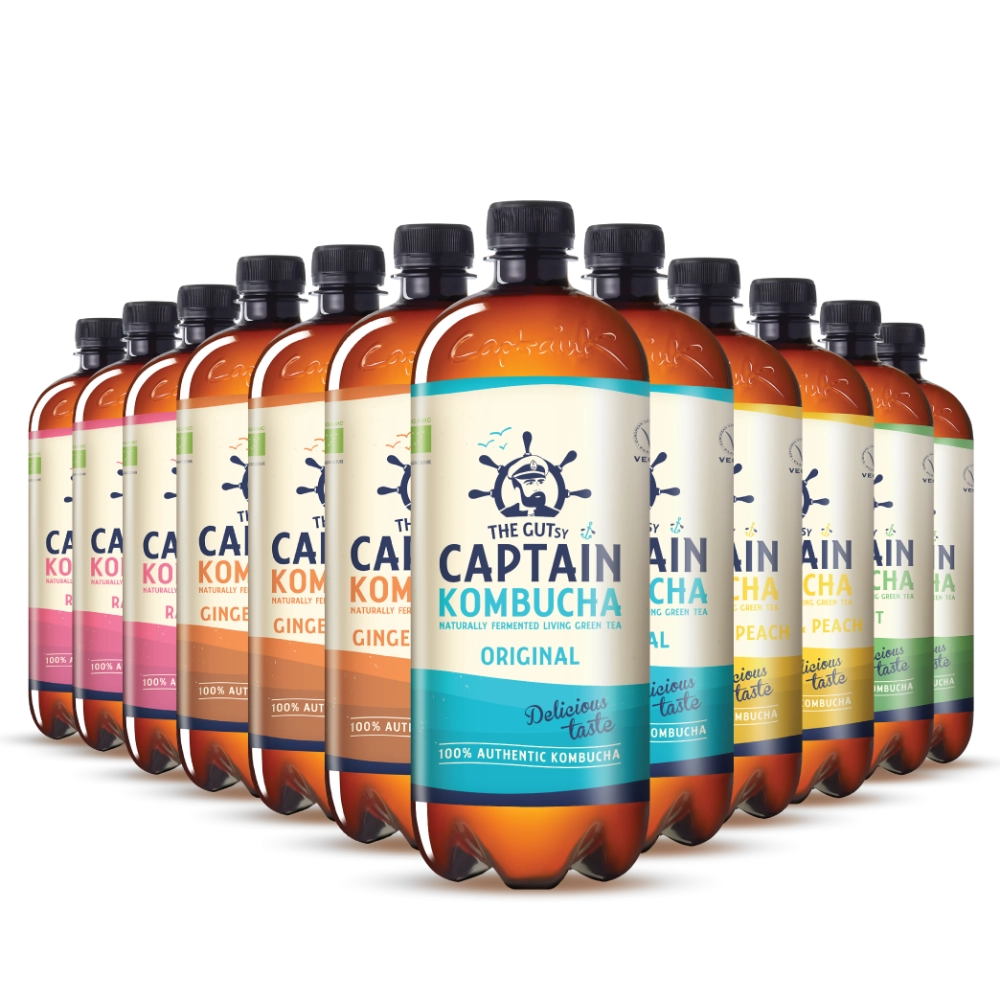 GUTsy Captain Kombucha - Pack Multi-Sabor Litro