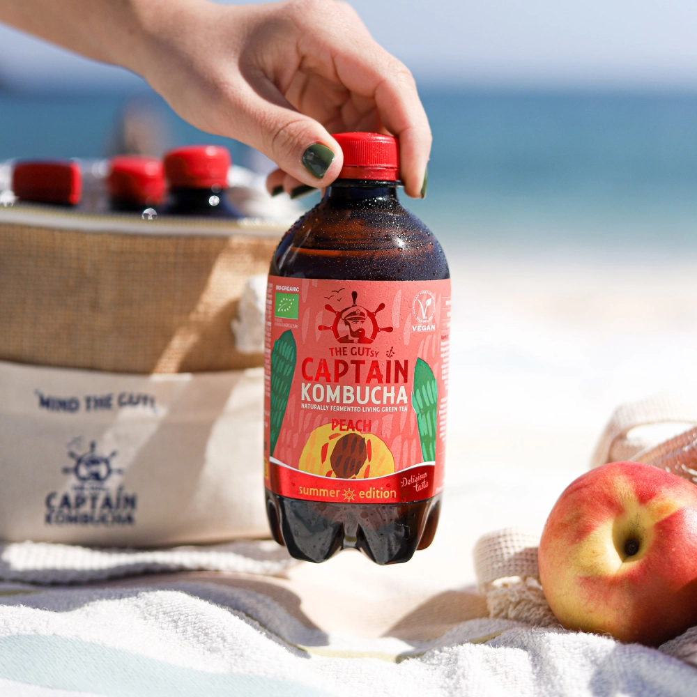 GUTsy Captain Kombucha Pêssego 1L 