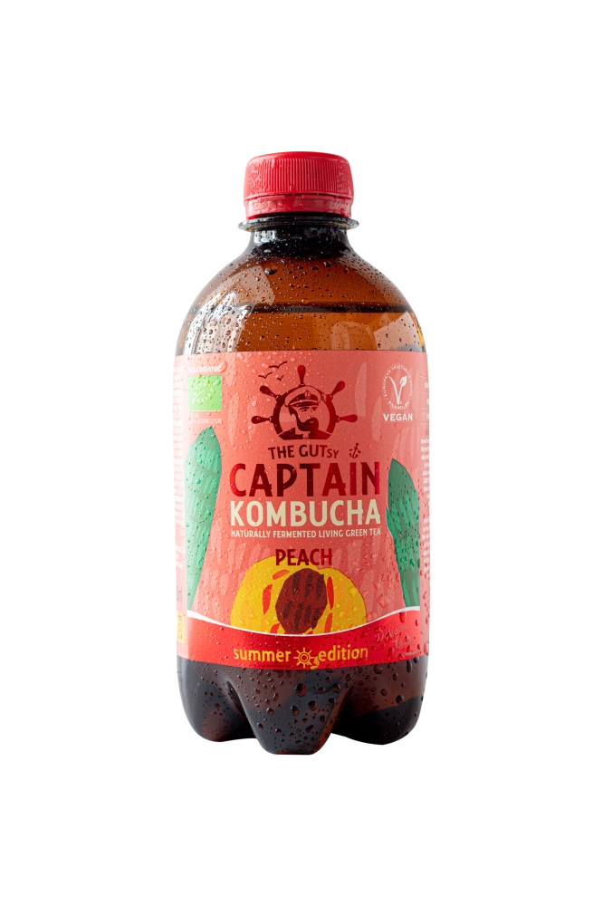 GUTsy Captain Kombucha Pêssego - 12x400ml