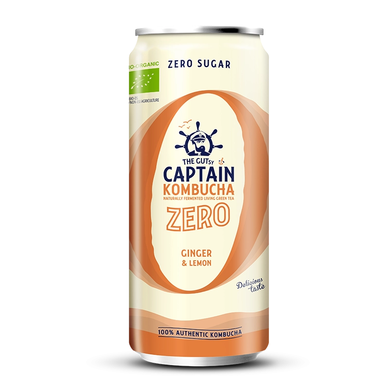 GUTsy Captain Kombucha Zero - Gengibre e Limão 20x250mL